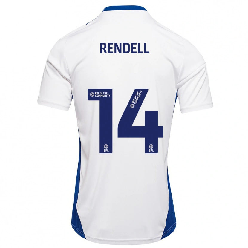 Danxen Homem Camisola Louis Rendell #14 Branco Azul Alternativa 2025/26 Camisa Brasil