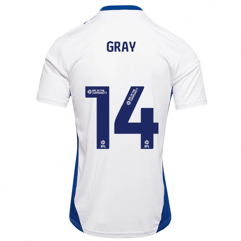 Danxen Homem Camisola Harry Gray #14 Branco Azul Alternativa 2025/26 Camisa Brasil