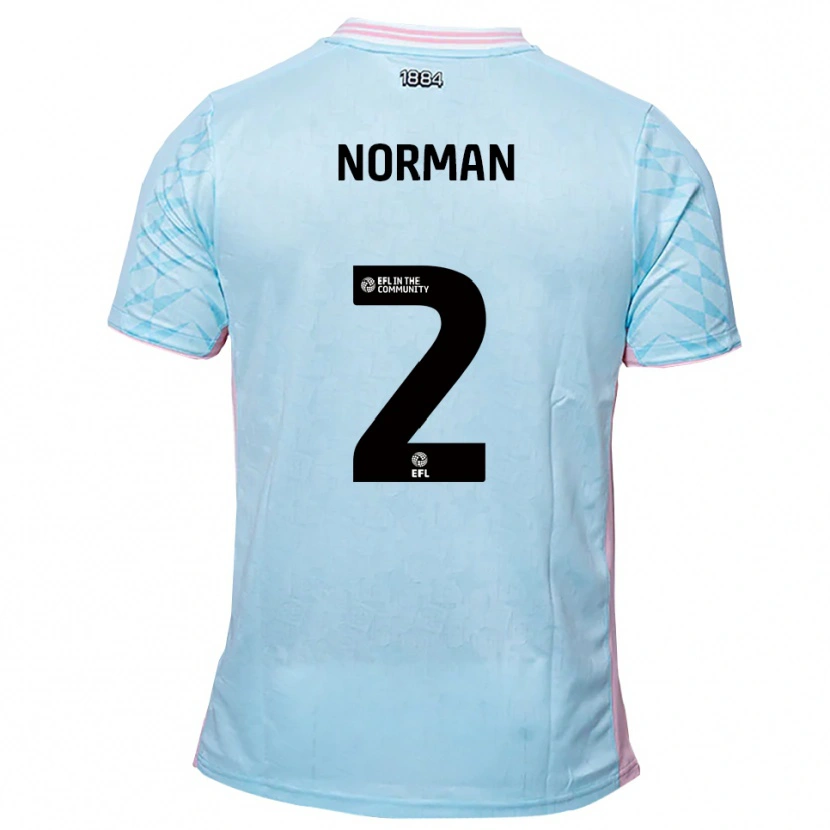 Danxen Homem Camisola Cameron Norman #2 Azul Celeste Rosa Alternativa 2025/26 Camisa Brasil