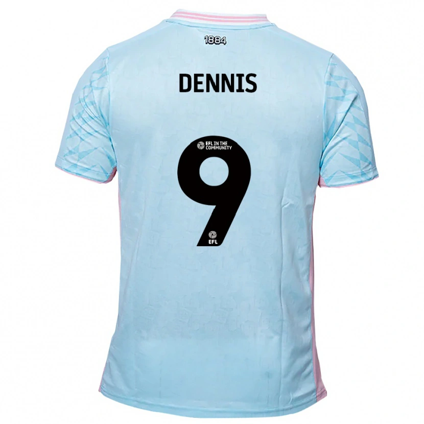 Danxen Homem Camisola Kristian Dennis #9 Azul Celeste Rosa Alternativa 2025/26 Camisa Brasil