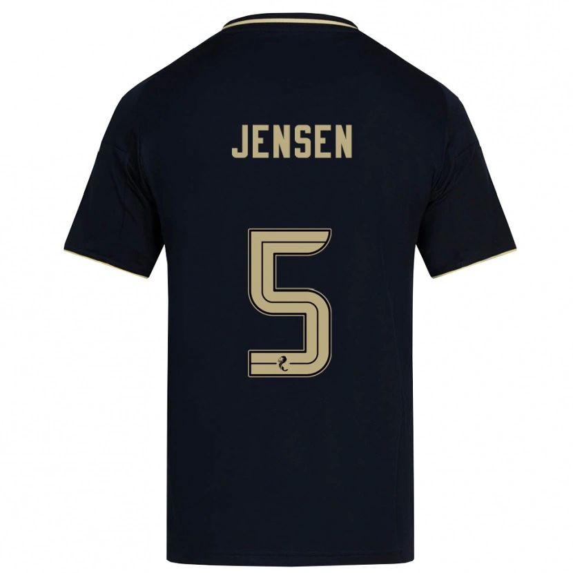 Danxen Homem Camisola Richard Jensen #5 Azul Marinho Dourado Alternativa 2025/26 Camisa Brasil