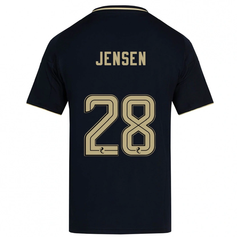 Danxen Homem Camisola Alexander Jensen #28 Azul Marinho Dourado Alternativa 2025/26 Camisa Brasil