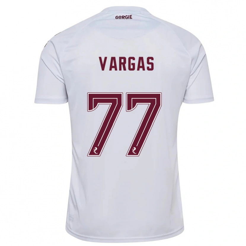 Danxen Homem Camisola Kenneth Vargas #77 Branco Vinho Alternativa 2025/26 Camisa Brasil