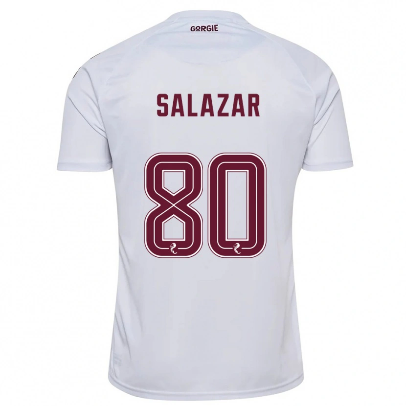 Danxen Homem Camisola Andrés Salazar #80 Branco Vinho Alternativa 2025/26 Camisa Brasil