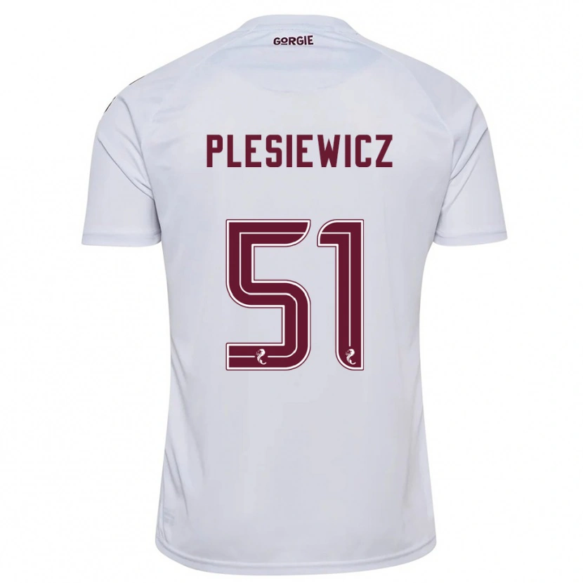 Danxen Homem Camisola Szymon Plesiewicz #51 Branco Vinho Alternativa 2025/26 Camisa Brasil