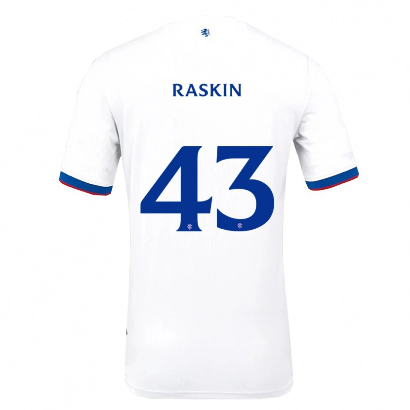 Danxen Homem Camisola Nicolas Raskin #43 Branco Vermelho Azul Alternativa 2025/26 Camisa Brasil