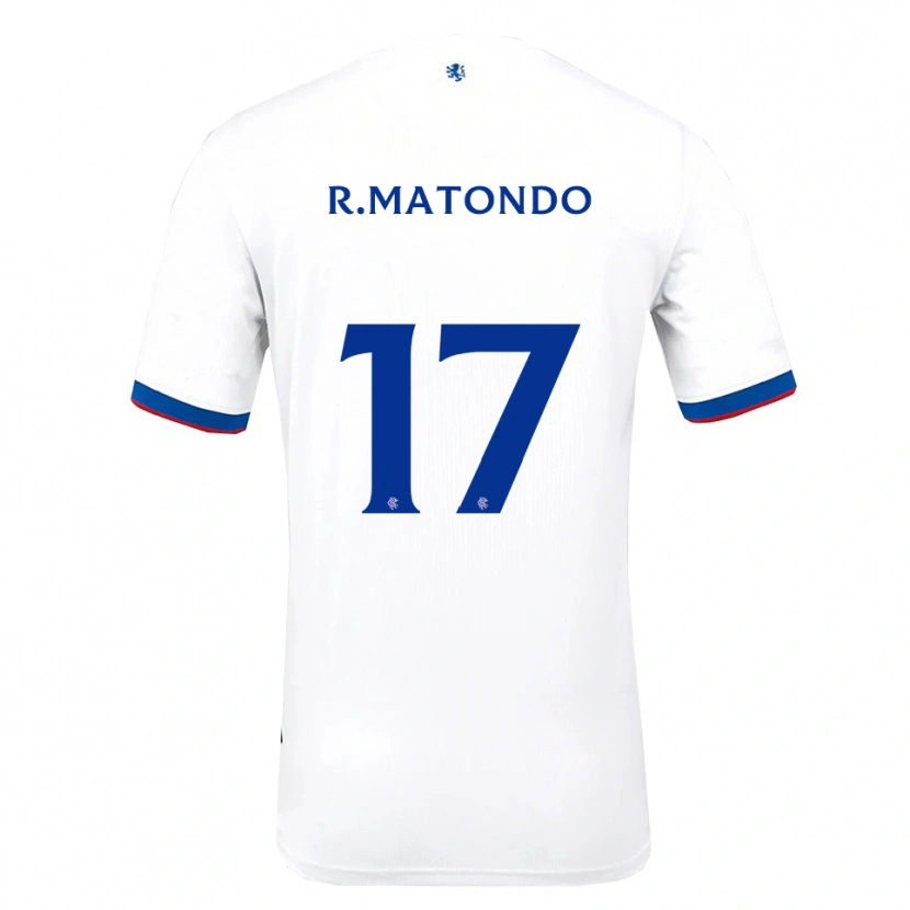 Danxen Homem Camisola Rabbi Matondo #17 Branco Vermelho Azul Alternativa 2025/26 Camisa Brasil