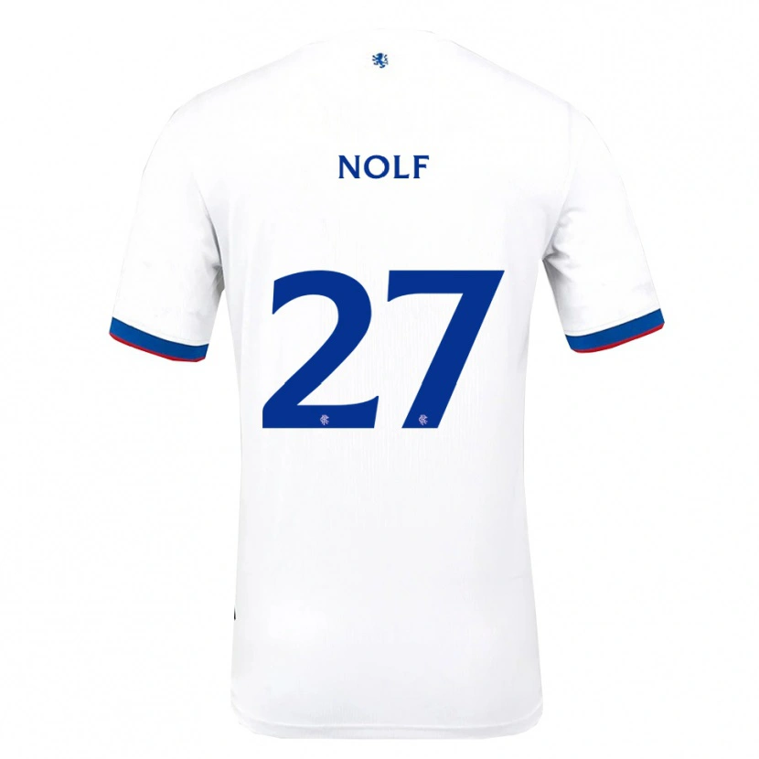 Danxen Homem Camisola Madeline Nolf #27 Branco Vermelho Azul Alternativa 2025/26 Camisa Brasil