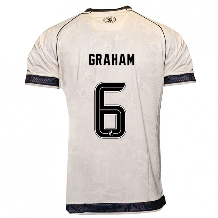 Danxen Homem Camisola Ross Graham #6 Branco Preto Alternativa 2025/26 Camisa Brasil