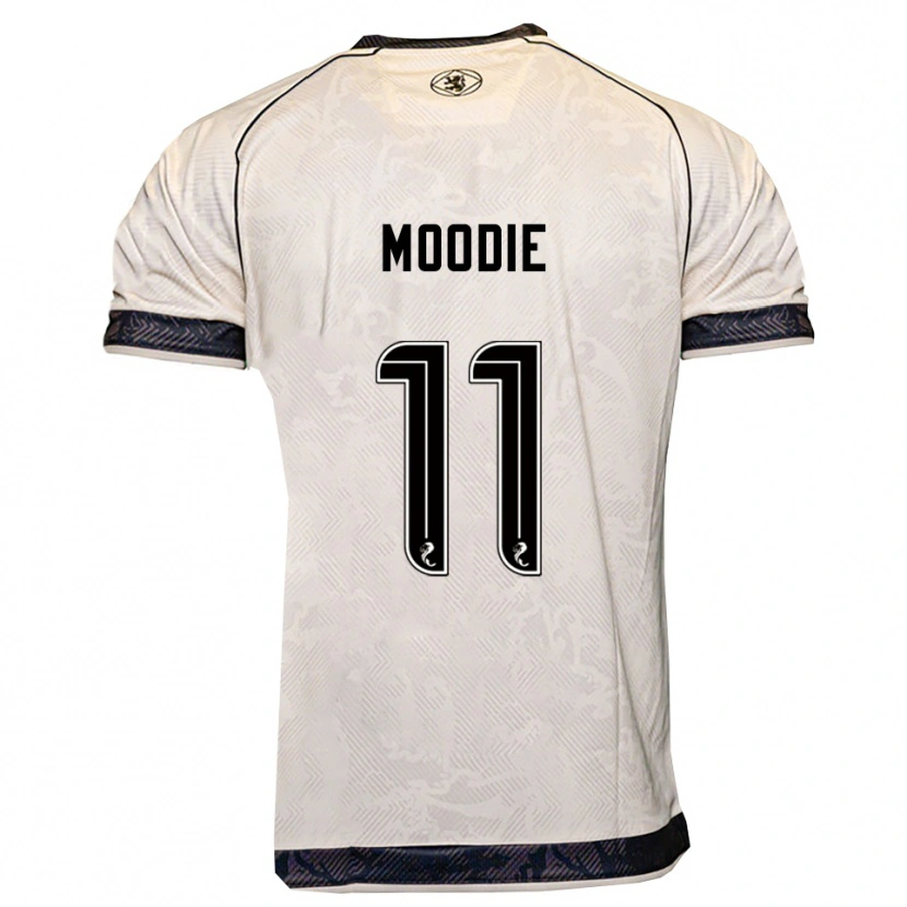 Danxen Homem Camisola Alix Moodie #11 Branco Preto Alternativa 2025/26 Camisa Brasil