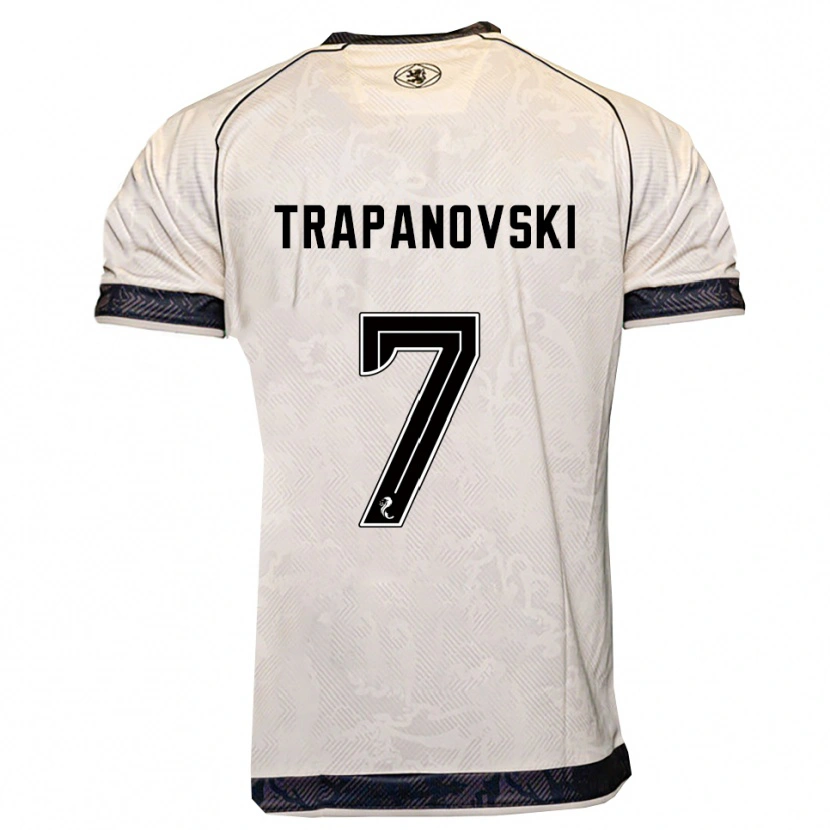 Danxen Homem Camisola Kristijan Trapanovski #7 Branco Preto Alternativa 2025/26 Camisa Brasil