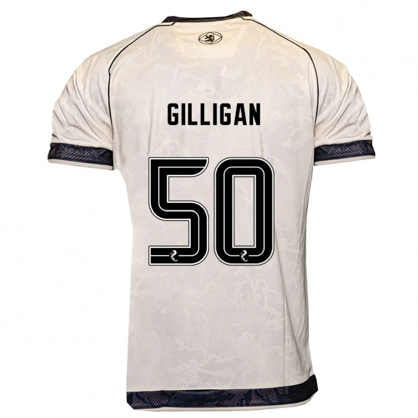 Danxen Homem Camisola Keir Gilligan #50 Branco Preto Alternativa 2025/26 Camisa Brasil