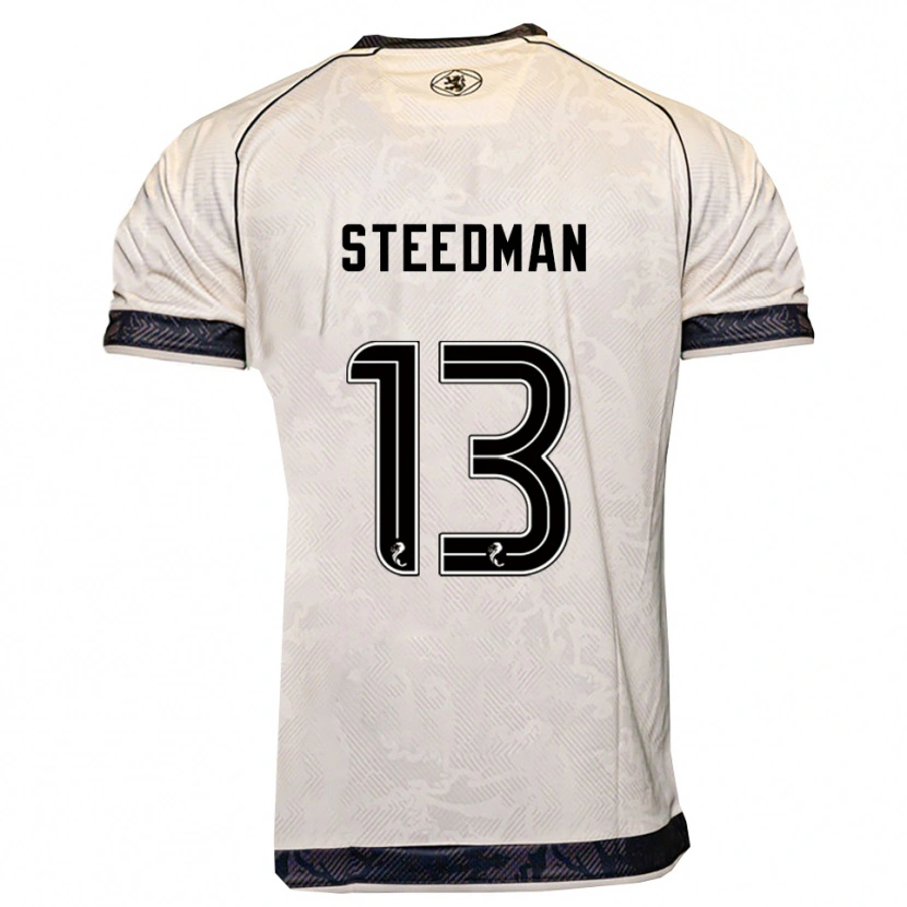 Danxen Homem Camisola Morgan Steedman #13 Branco Preto Alternativa 2025/26 Camisa Brasil