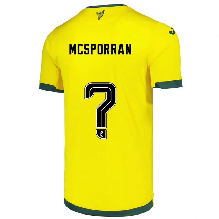 Danxen Homem Camisola Arran Mcsporran #0 Amarelo Verde Alternativa 2025/26 Camisa Brasil
