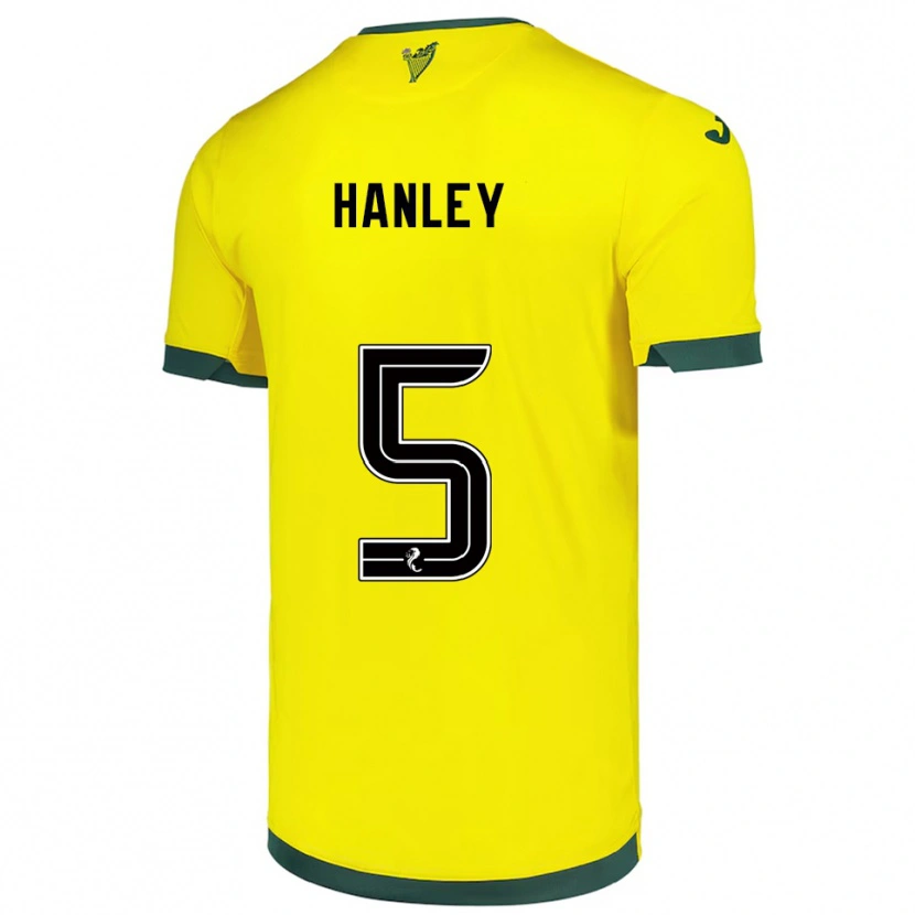 Danxen Homem Camisola Grant Hanley #5 Amarelo Verde Alternativa 2025/26 Camisa Brasil