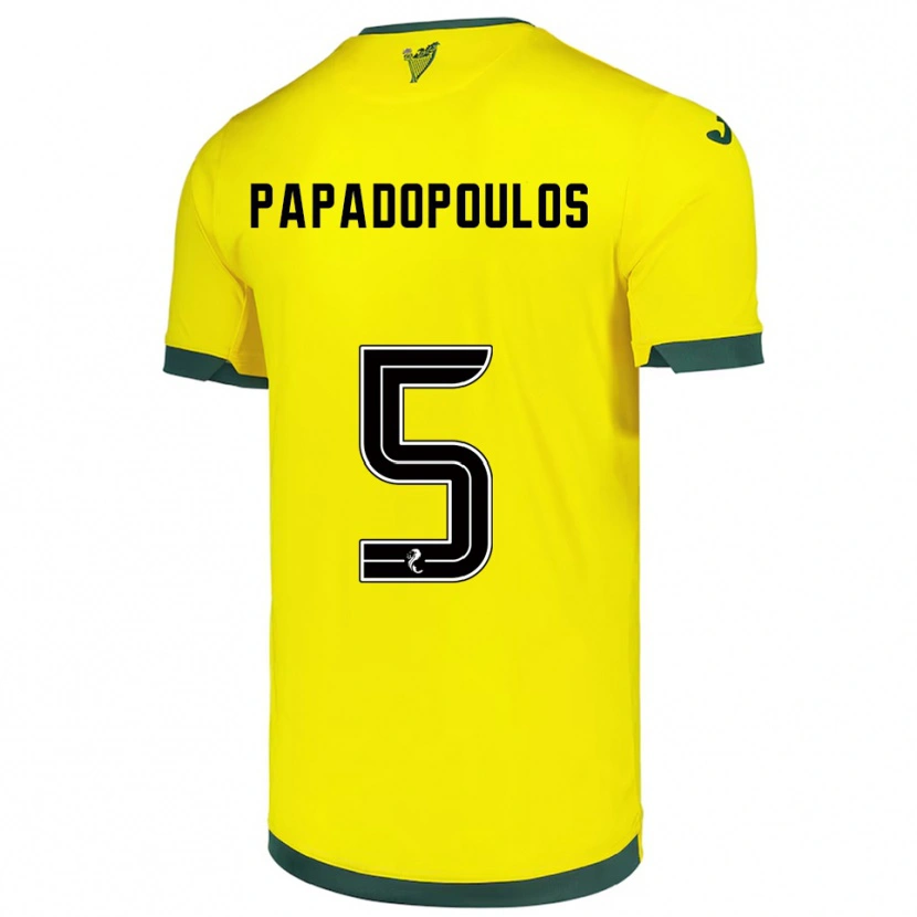 Danxen Homem Camisola Stacey Papadopoulos #5 Amarelo Verde Alternativa 2025/26 Camisa Brasil