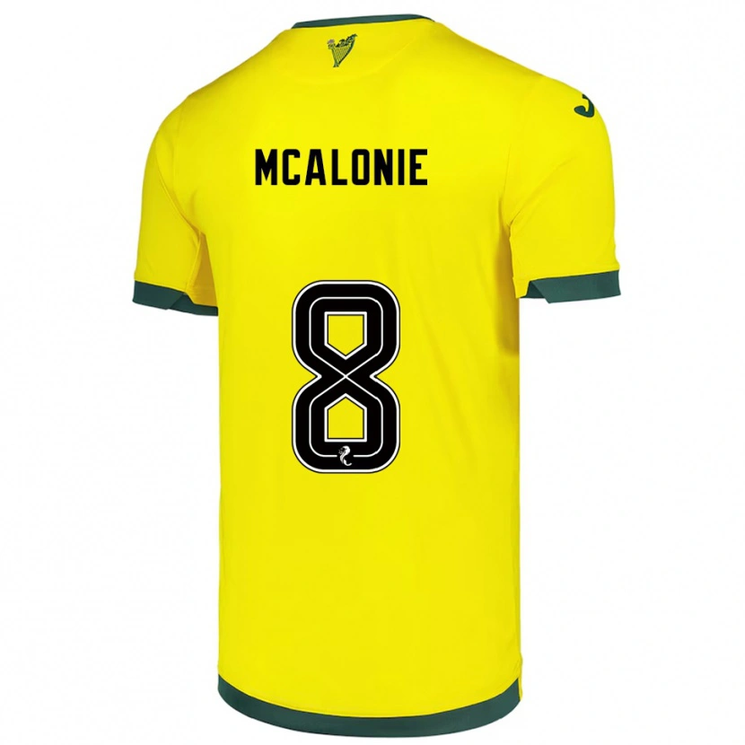 Danxen Homem Camisola Michaela Mcalonie #8 Amarelo Verde Alternativa 2025/26 Camisa Brasil