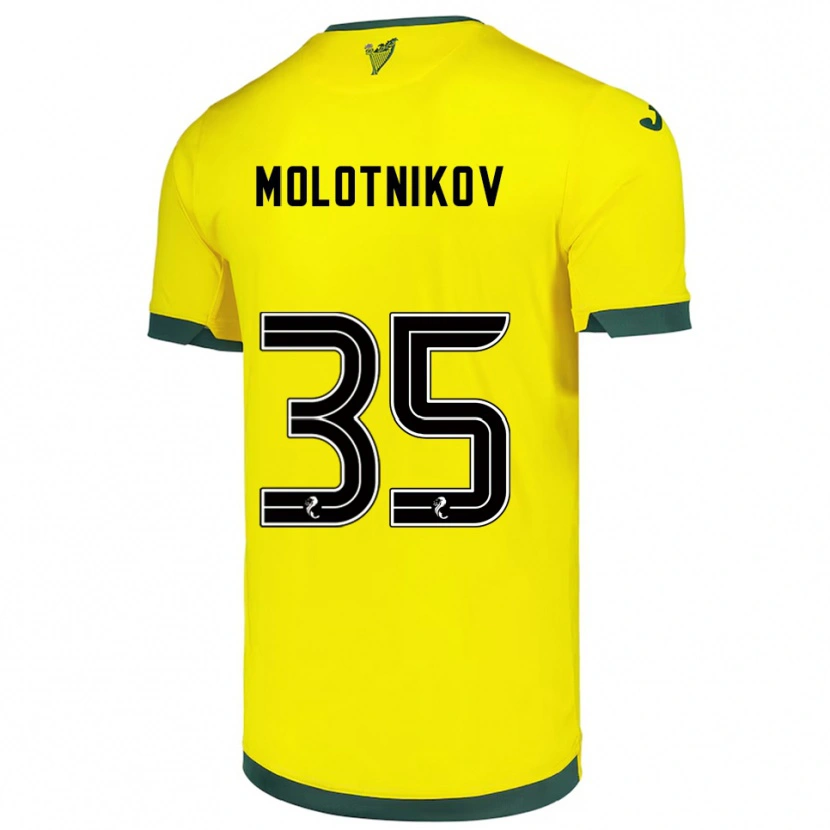 Danxen Homem Camisola Rudi Molotnikov #35 Amarelo Verde Alternativa 2025/26 Camisa Brasil