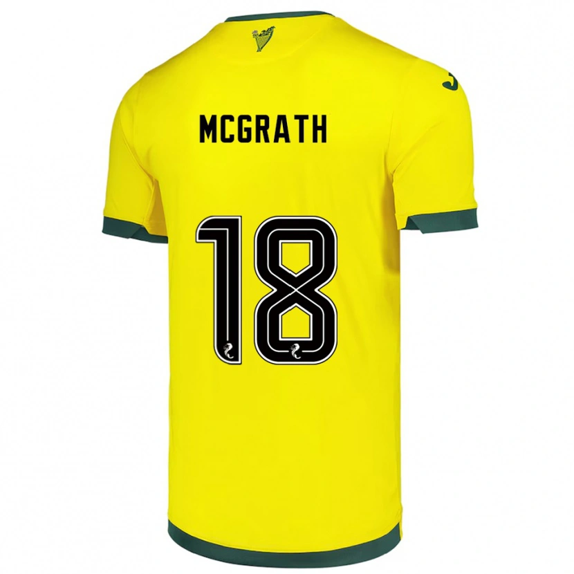 Danxen Homem Camisola Joseph Mcgrath #18 Amarelo Verde Alternativa 2025/26 Camisa Brasil