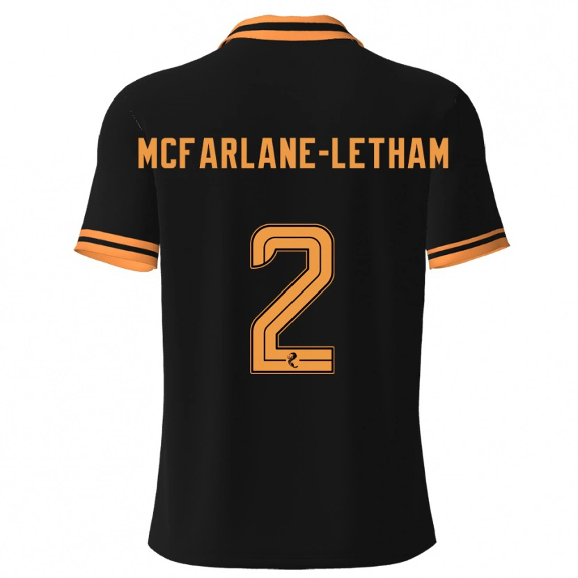 Danxen Homem Camisola Jay Mcfarlane-Letham #2 Preto Amarelo Alternativa 2025/26 Camisa Brasil