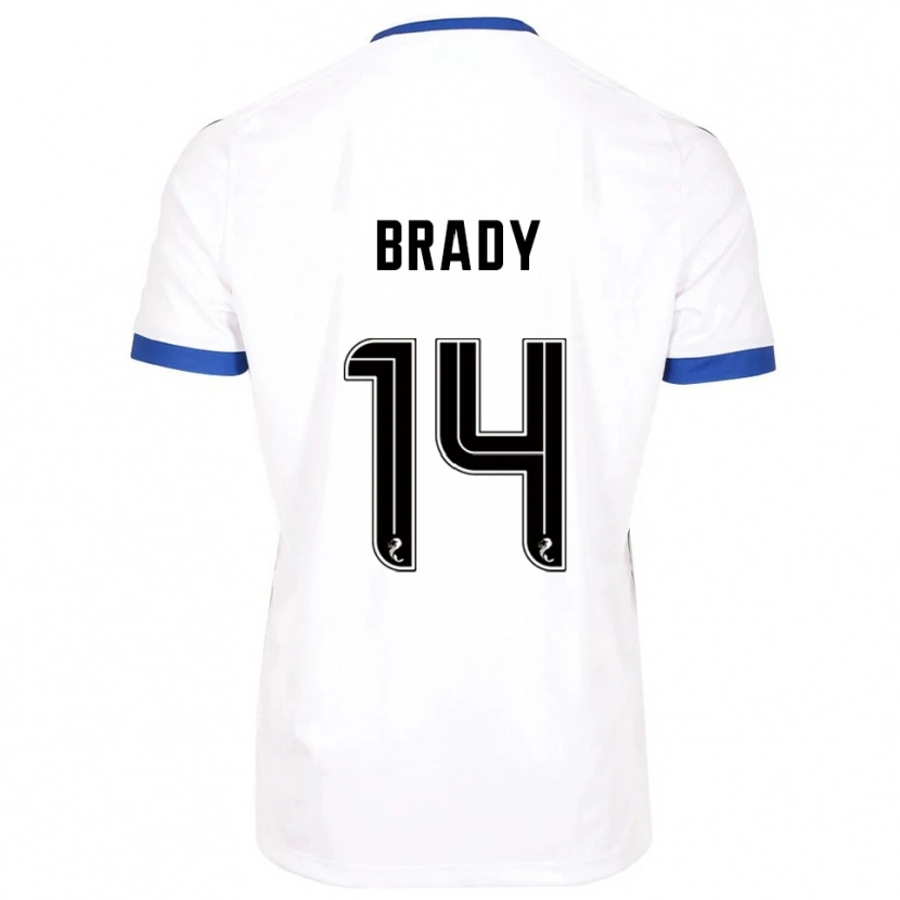 Danxen Homem Camisola Scarlett Brady #14 Branco Azul Alternativa 2025/26 Camisa Brasil
