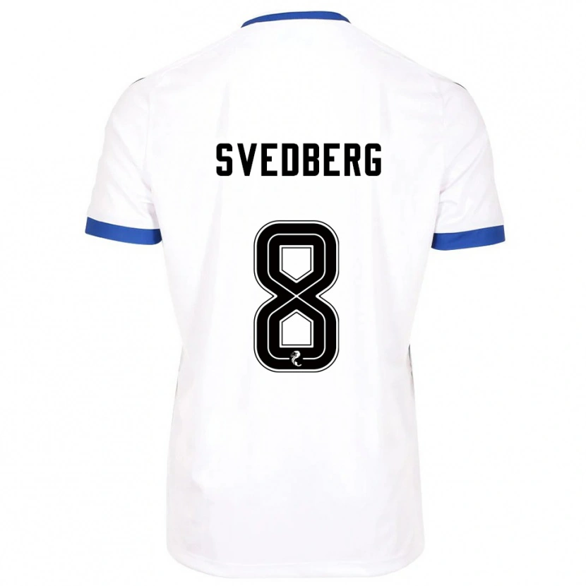 Danxen Homem Camisola Jonathan Svedberg #8 Branco Azul Alternativa 2025/26 Camisa Brasil