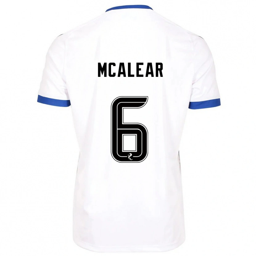 Danxen Homem Camisola Reece Mcalear #6 Branco Azul Alternativa 2025/26 Camisa Brasil