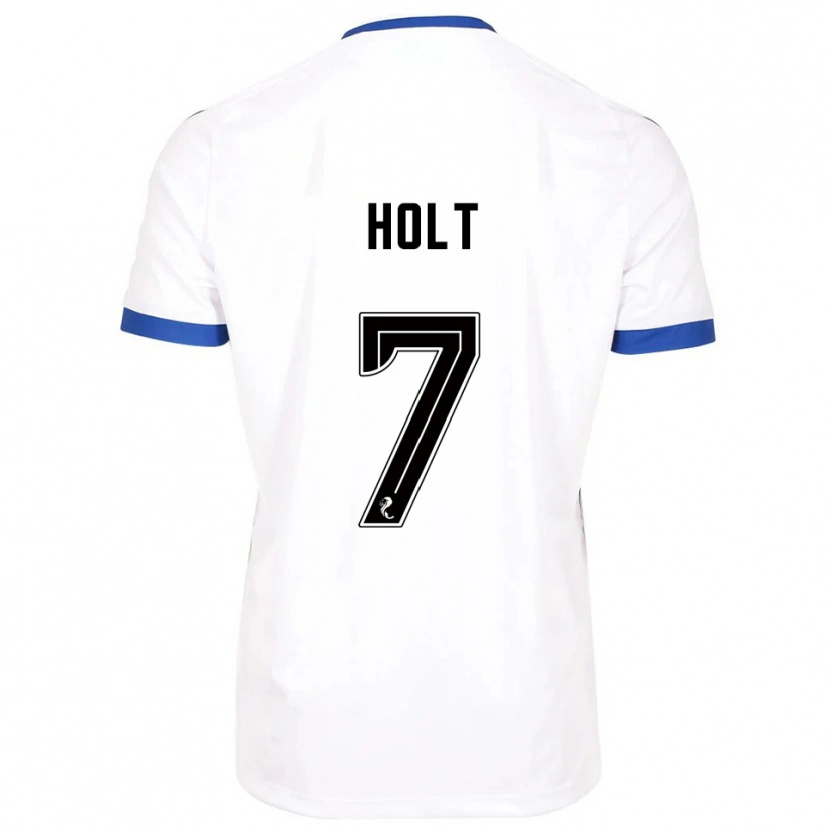 Danxen Homem Camisola Jason Holt #7 Branco Azul Alternativa 2025/26 Camisa Brasil