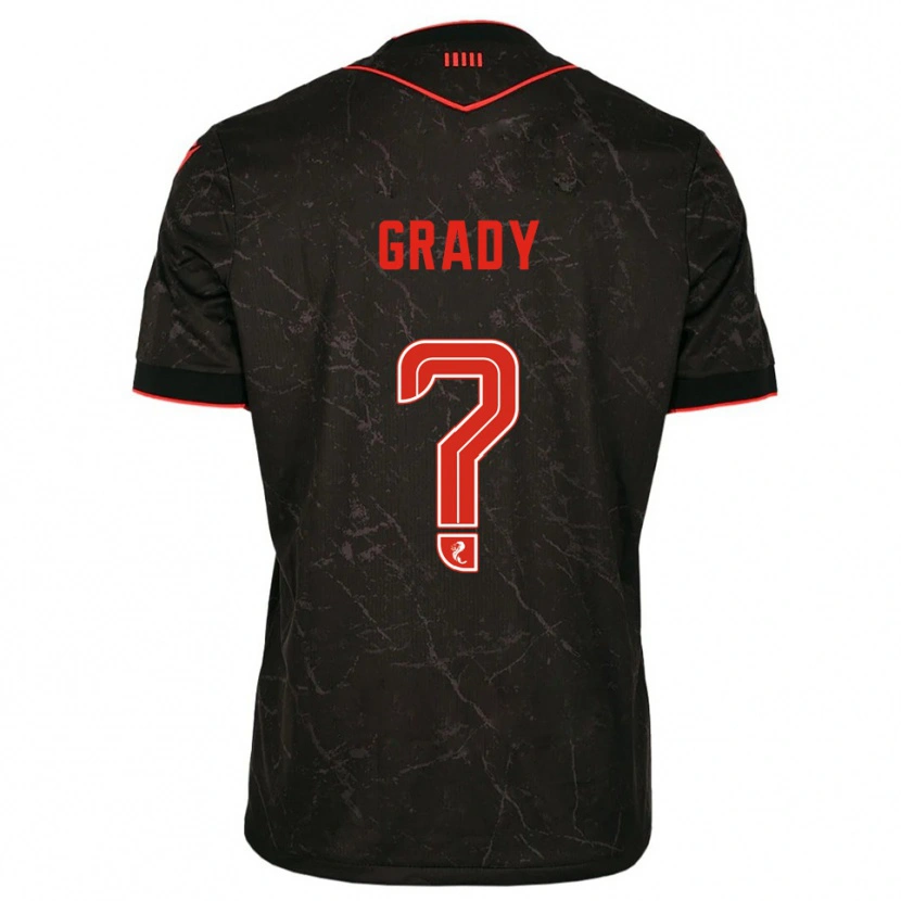 Danxen Homem Camisola Noah Grady #0 Preto Vermelho Alternativa 2025/26 Camisa Brasil