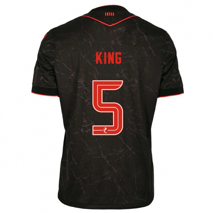 Danxen Homem Camisola Richard King #5 Preto Vermelho Alternativa 2025/26 Camisa Brasil