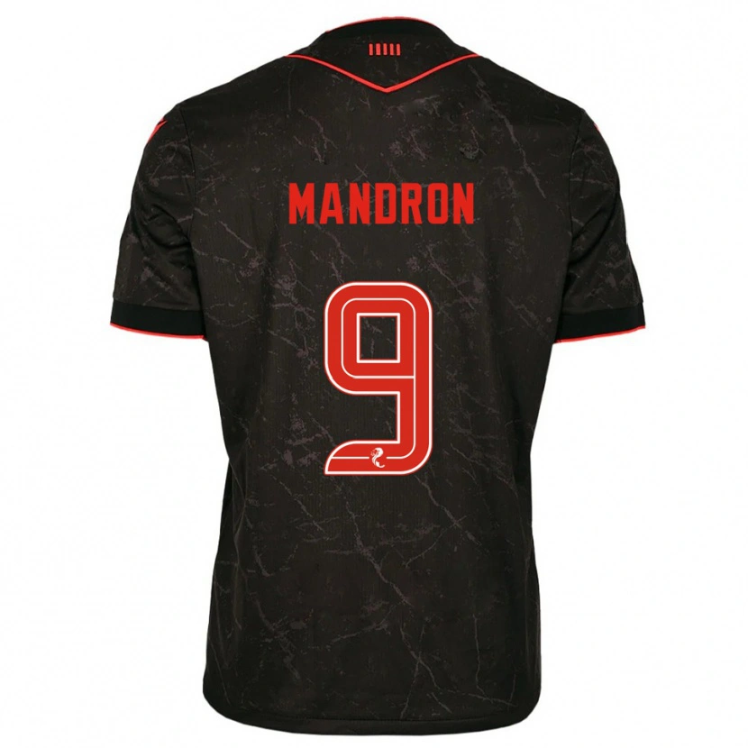 Danxen Homem Camisola Mikael Mandron #9 Preto Vermelho Alternativa 2025/26 Camisa Brasil