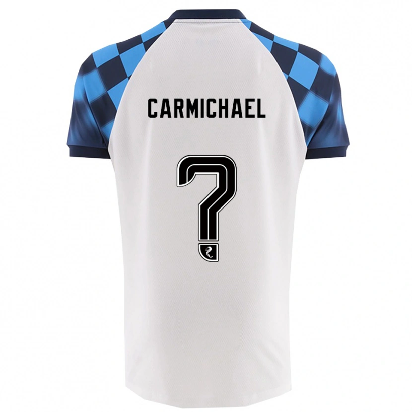 Danxen Homem Camisola Liam Carmichael #0 Branco Azul Celeste Alternativa 2025/26 Camisa Brasil