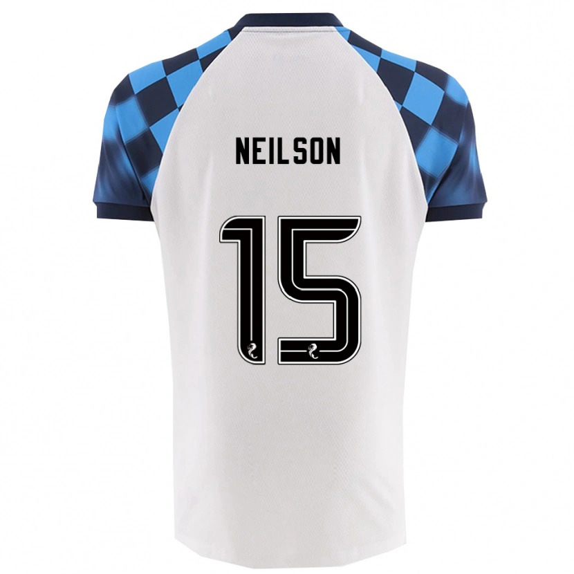 Danxen Homem Camisola Lewis Neilson #15 Branco Azul Celeste Alternativa 2025/26 Camisa Brasil