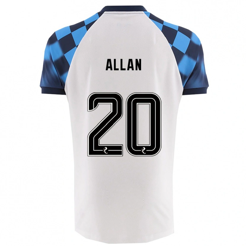 Danxen Homem Camisola Connor Allan #20 Branco Azul Celeste Alternativa 2025/26 Camisa Brasil