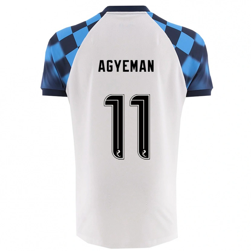 Danxen Homem Camisola Alfie Agyeman #11 Branco Azul Celeste Alternativa 2025/26 Camisa Brasil