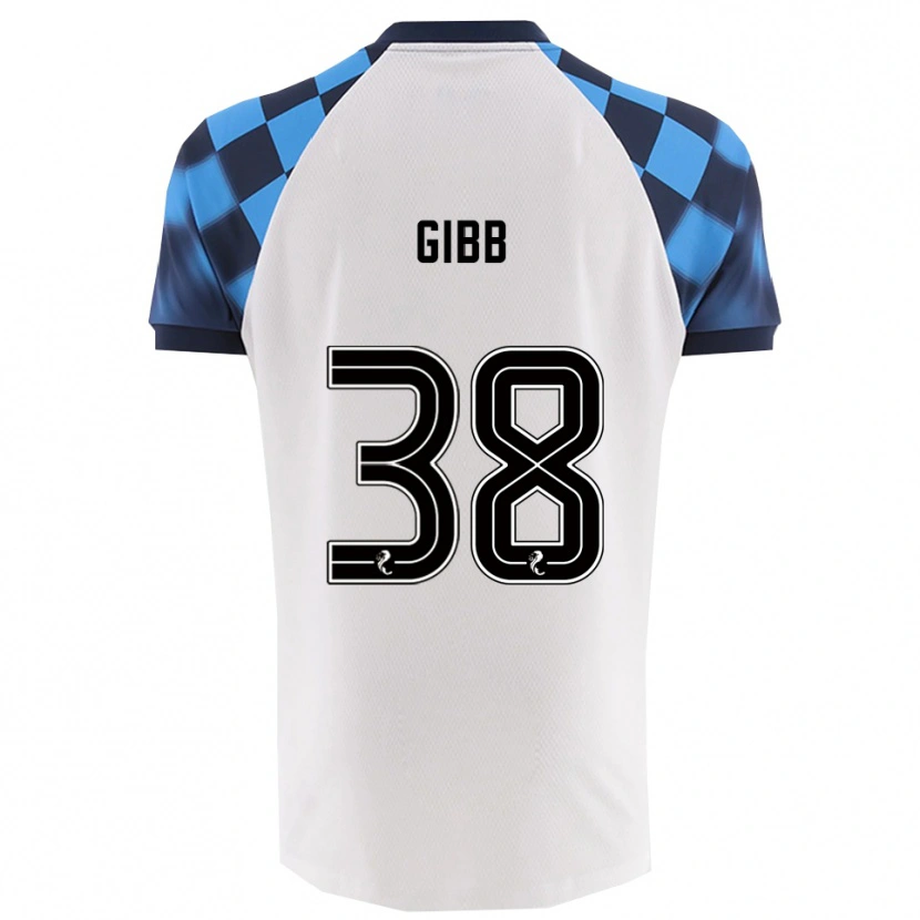 Danxen Homem Camisola Thomas Gibb #38 Branco Azul Celeste Alternativa 2025/26 Camisa Brasil