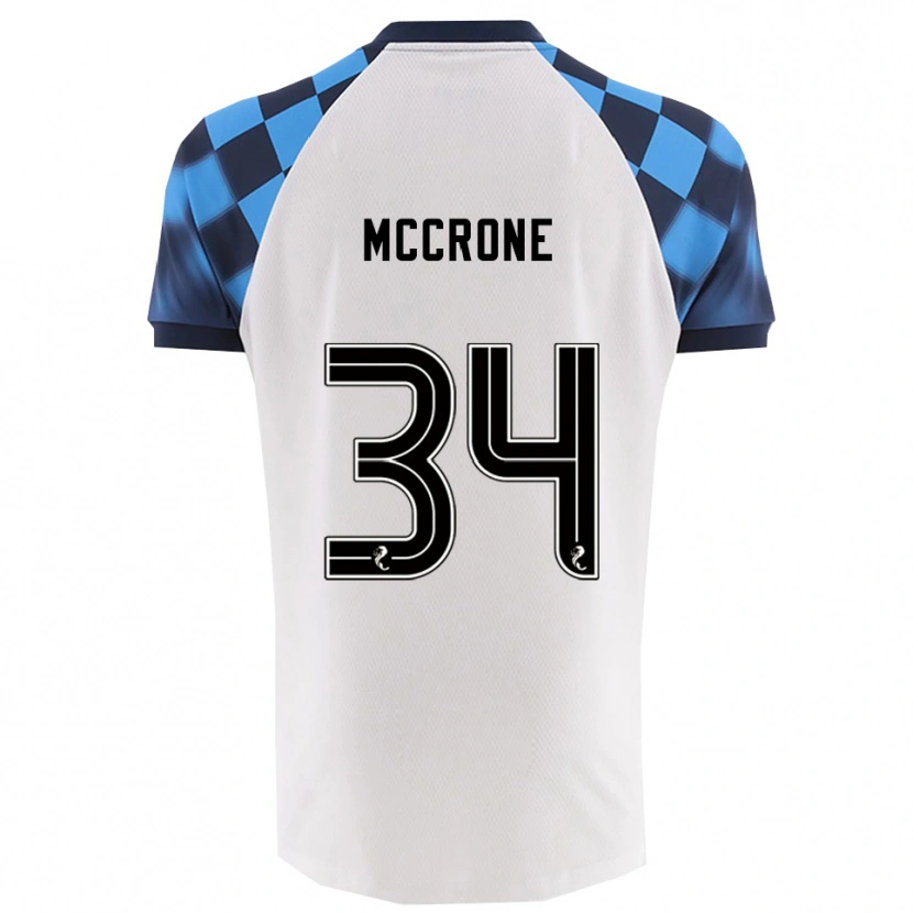 Danxen Homem Camisola Caelan Mccrone #34 Branco Azul Celeste Alternativa 2025/26 Camisa Brasil