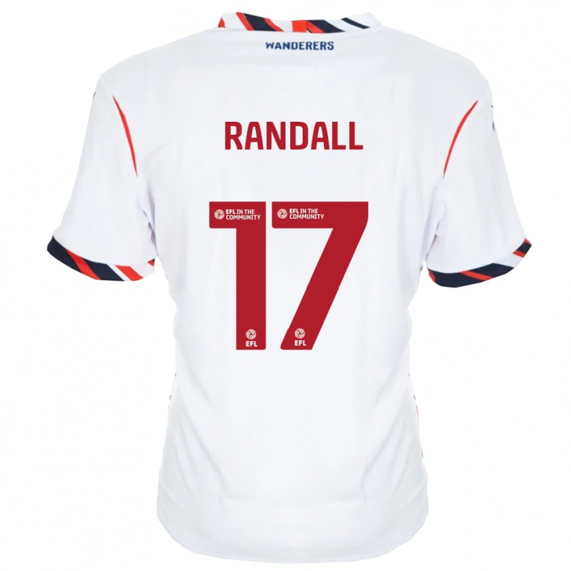 Danxen Mulher Camisola Joel Randall #17 Branco Vermelho Principal 2025/26 Camisa Brasil