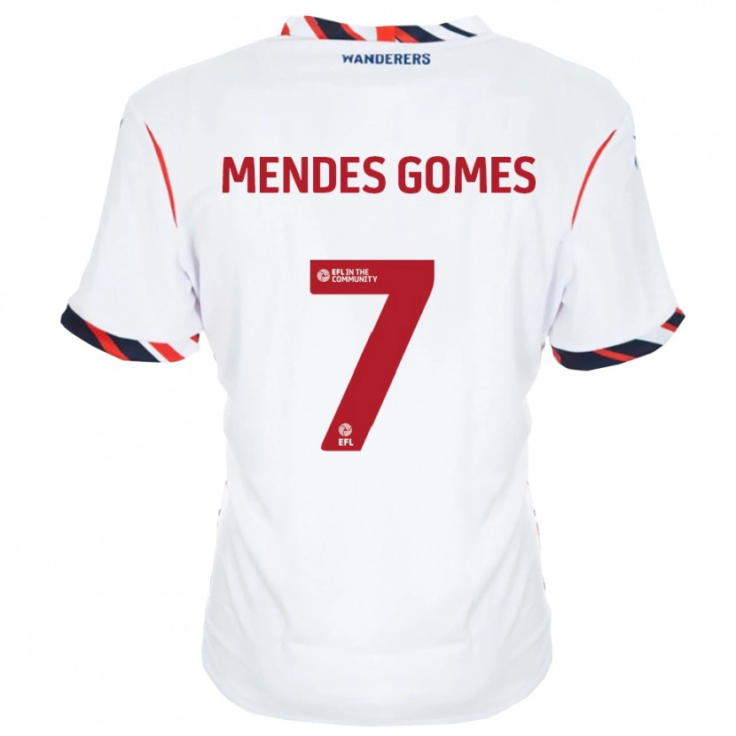 Danxen Mulher Camisola Carlos Mendes #7 Branco Vermelho Principal 2025/26 Camisa Brasil