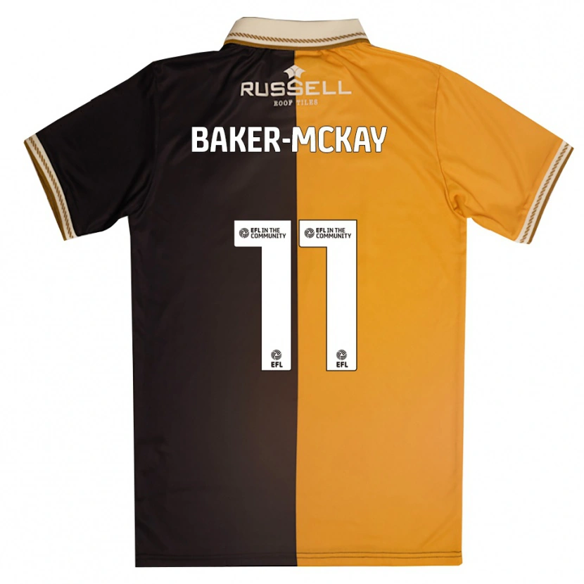 Danxen Mulher Camisola Kiyan Baker-Mckay #11 Amarelo Preto Principal 2025/26 Camisa Brasil