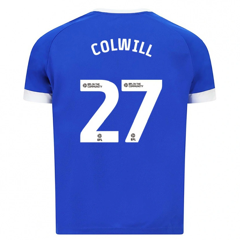 Danxen Mulher Camisola Joel Colwill #27 Azul Branco Principal 2025/26 Camisa Brasil