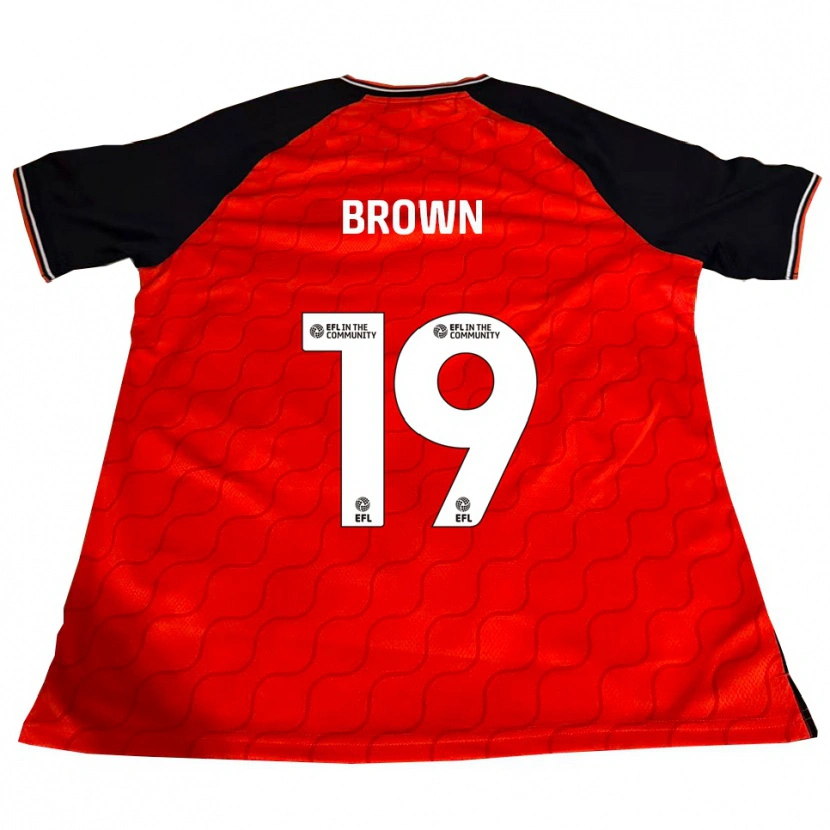 Danxen Mulher Camisola Jacob Brown #19 Laranja Preto Branco Principal 2025/26 Camisa Brasil