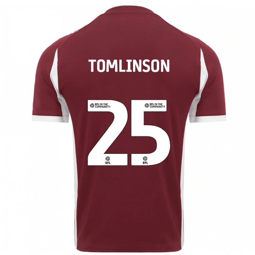 Danxen Mulher Camisola Josh Tomlinson #25 Vinho Branco Principal 2025/26 Camisa Brasil