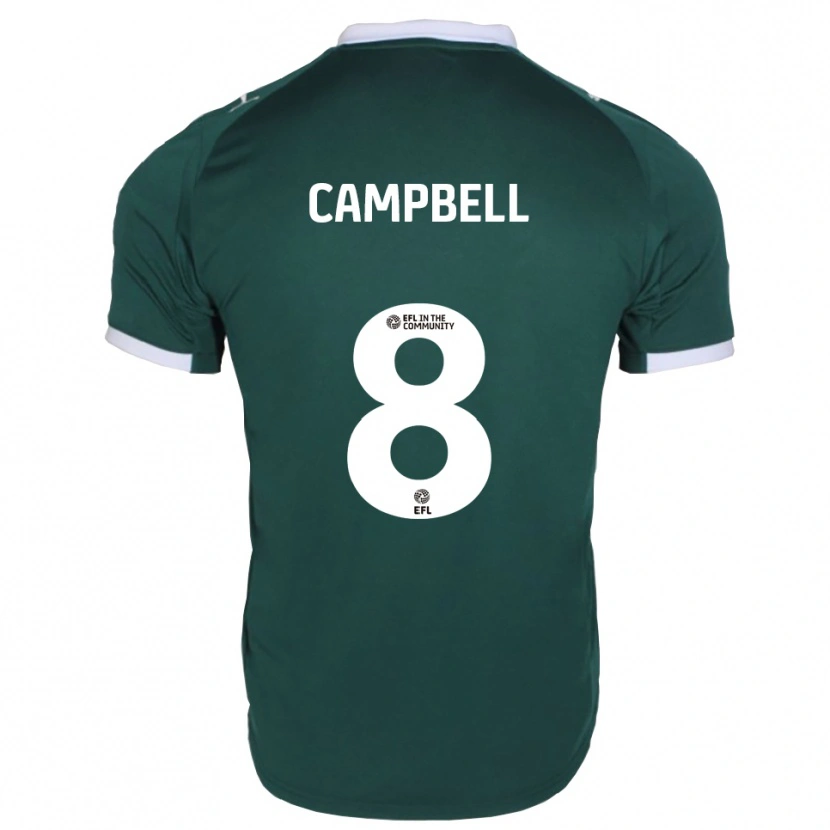 Danxen Mulher Camisola Sebastian Campbell #8 Verde Branco Principal 2025/26 Camisa Brasil