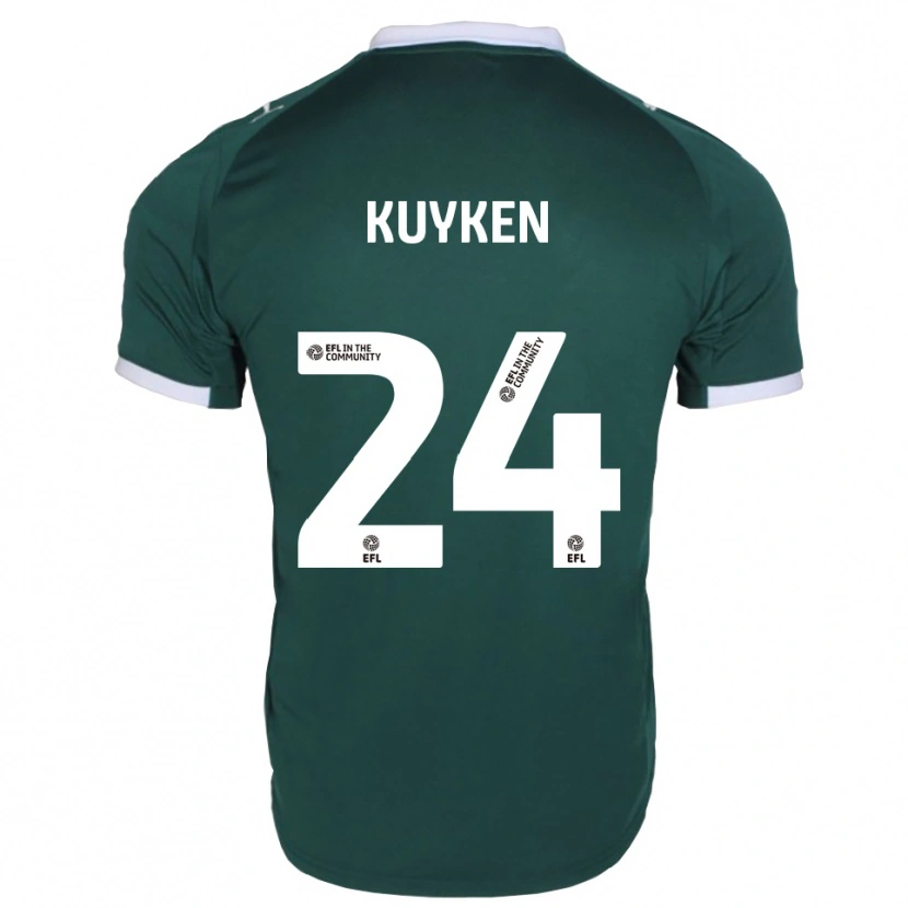 Danxen Mulher Camisola Ava Kuyken #24 Verde Branco Principal 2025/26 Camisa Brasil