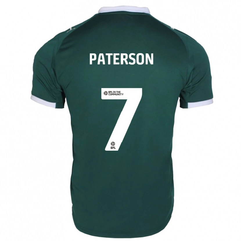 Danxen Mulher Camisola Jamie Paterson #7 Verde Branco Principal 2025/26 Camisa Brasil