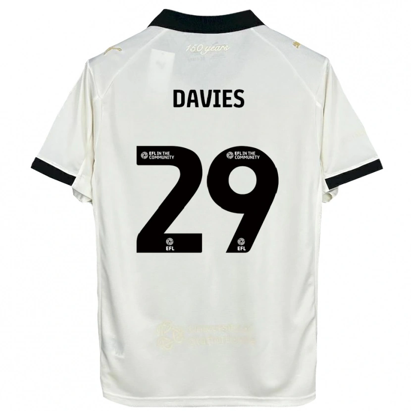 Danxen Mulher Camisola Arron Davies #29 Branco Sujo Preto Principal 2025/26 Camisa Brasil