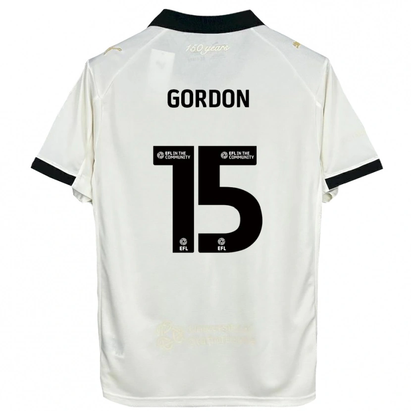Danxen Mulher Camisola Liam Gordon #15 Branco Sujo Preto Principal 2025/26 Camisa Brasil