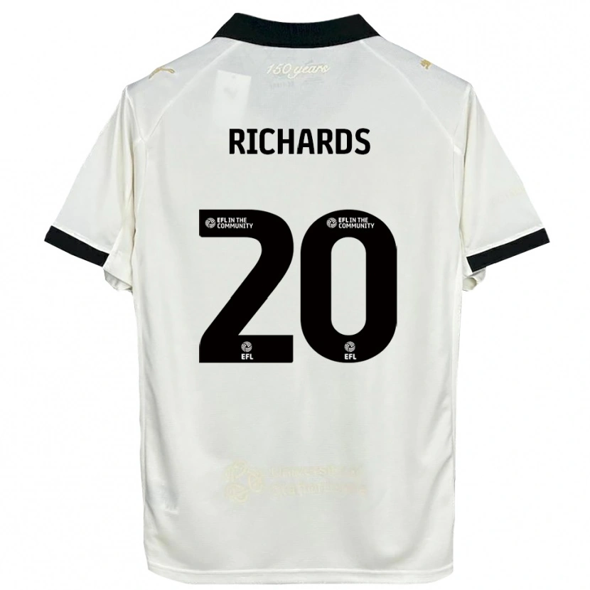 Danxen Mulher Camisola Rico Richards #20 Branco Sujo Preto Principal 2025/26 Camisa Brasil
