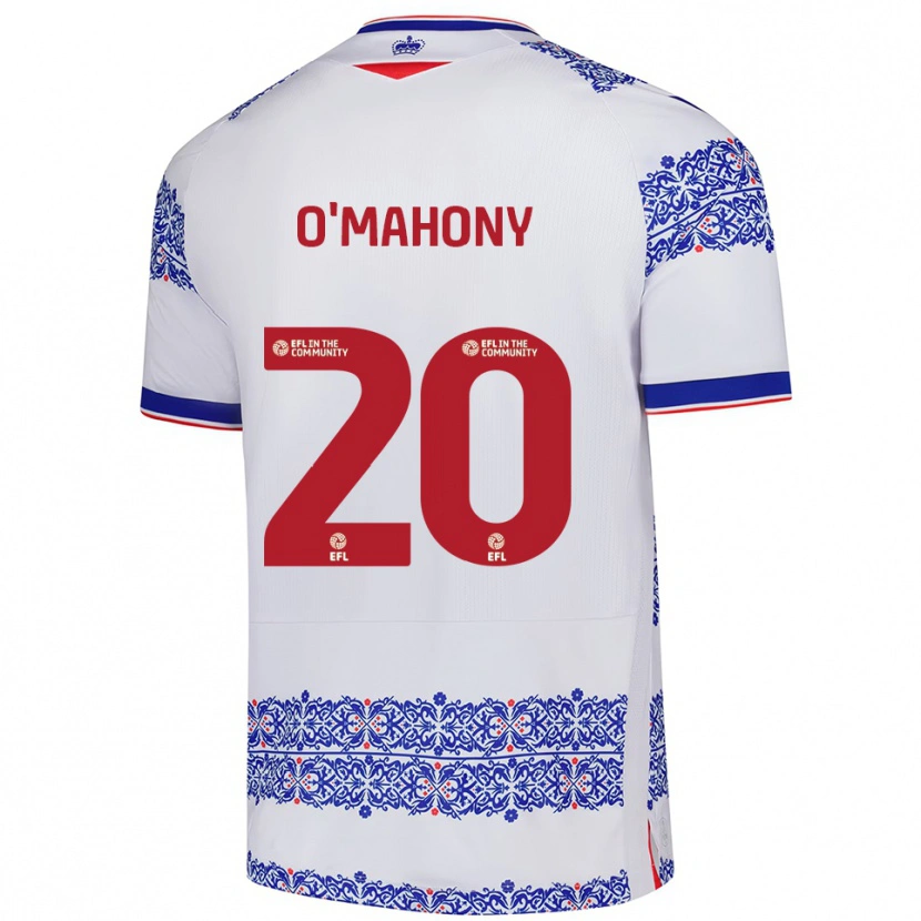Danxen Mulher Camisola Mark O'mahony #20 Branco Azul Principal 2025/26 Camisa Brasil